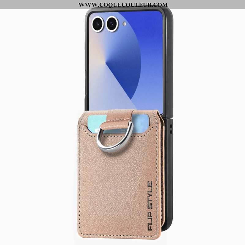 Coque Samsung Galaxy Z Flip 7 Premium Porte-Cartes et Support