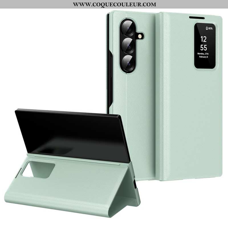 Étui Samsung Galaxy Z Fold 7 Porte-Cartes et Fenêtre Intelligente