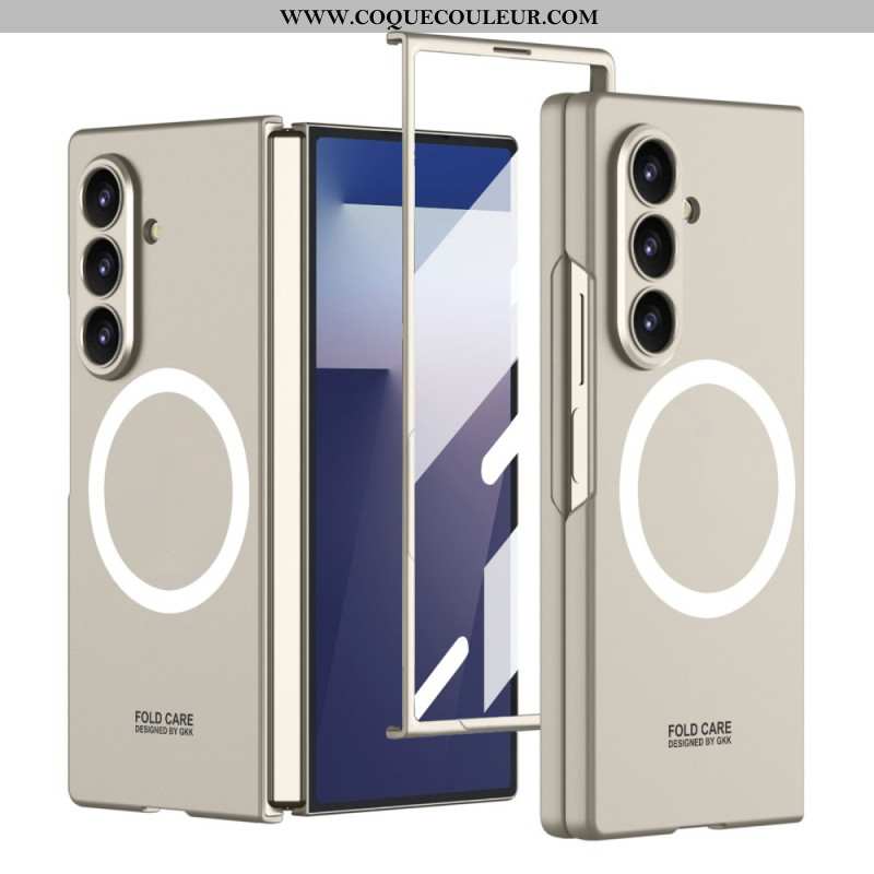Coque Magnétique pour Samsung Galaxy Z Fold 7 Magnétique avec Protecteur Écran en Verre Trempé