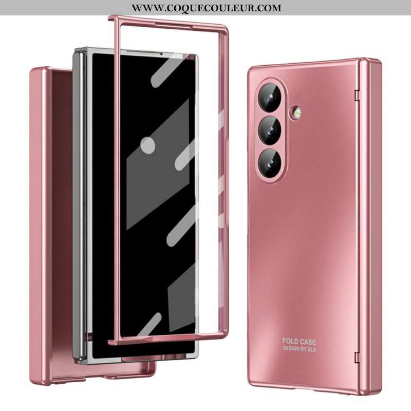 Coque Samsung Galaxy Z Fold 7 Effet Métal avec Film Protecteur d'Écran