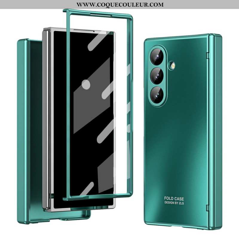 Coque Samsung Galaxy Z Fold 7 Effet Métal avec Film Protecteur d'Écran