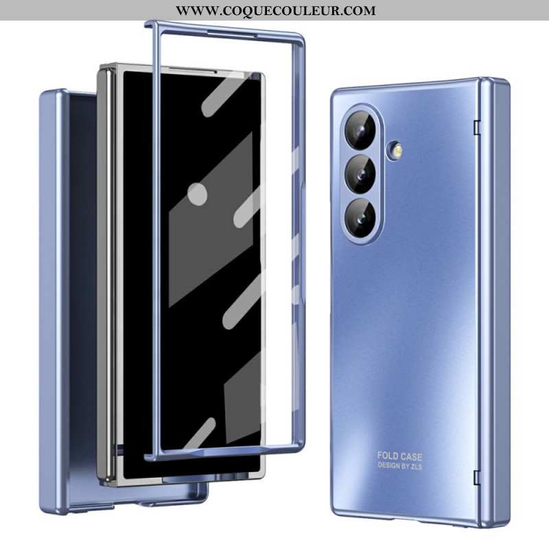 Coque Samsung Galaxy Z Fold 7 Effet Métal avec Film Protecteur d'Écran