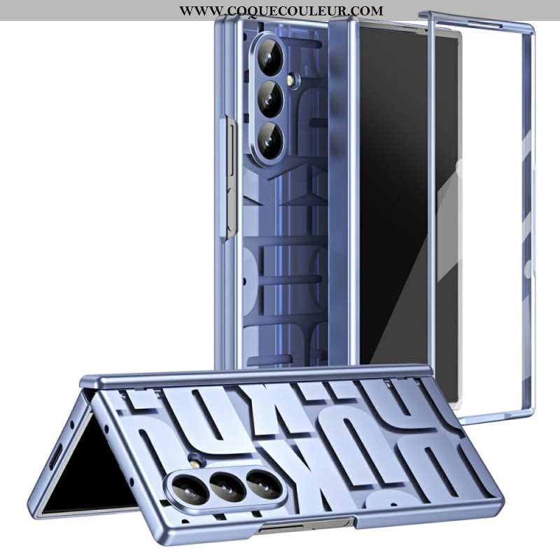Coque Samsung Galaxy Z Fold 7 Design Lettres avec Protecteur Écran en Verre Trempé