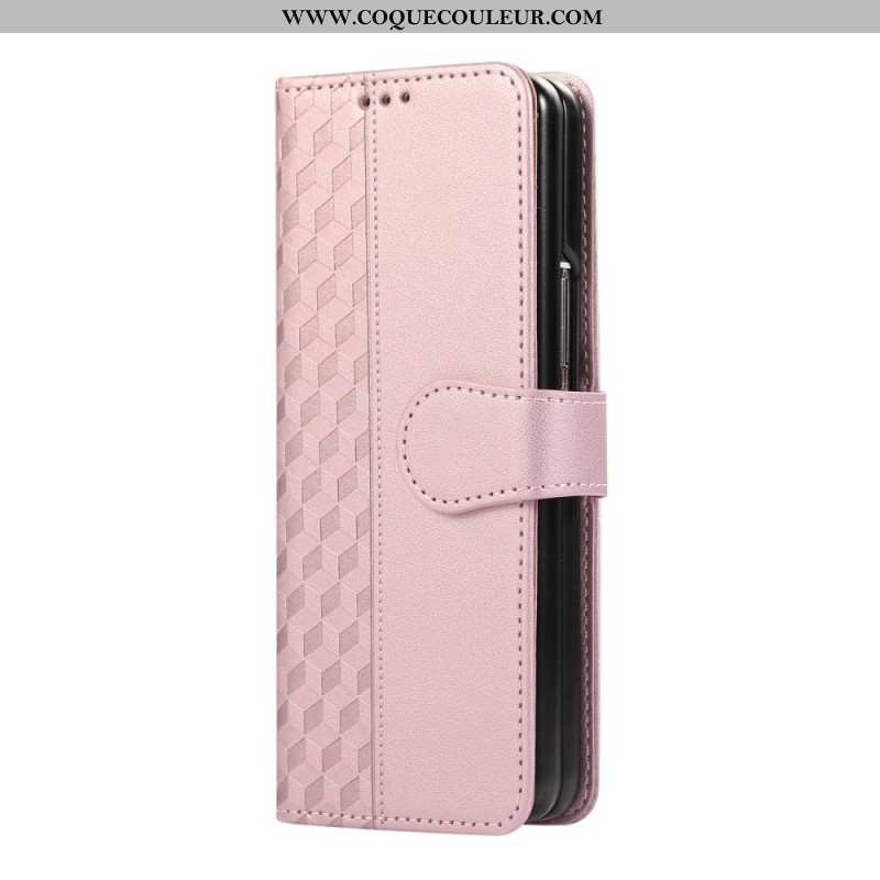 Housse Samsung Galaxy Z Fold 7 Motif Gaufré avec Lanière