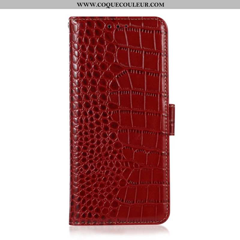 Housse Sony Xperia 1 VII Cuir Texture Crocodile