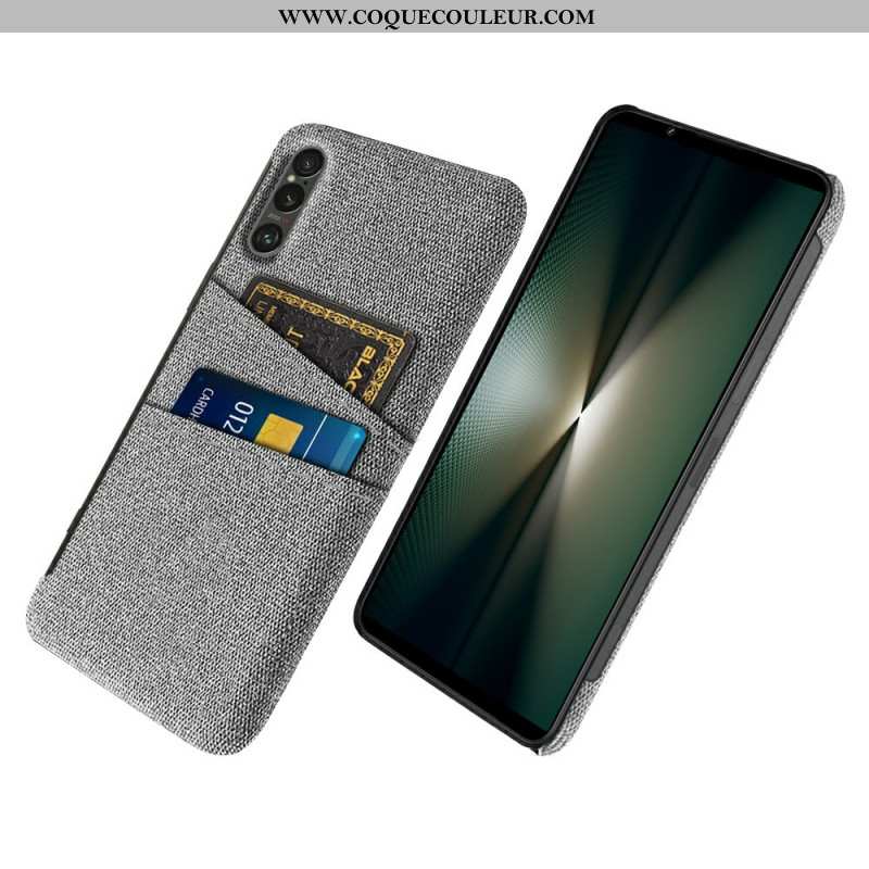 Coque Sony Xperia 1 VII Tissu Porte-Cartes