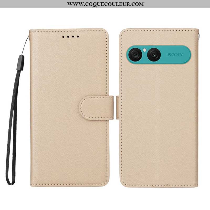 Housse Sony Xperia 10 VII Effet Cuir et Blocage RFID