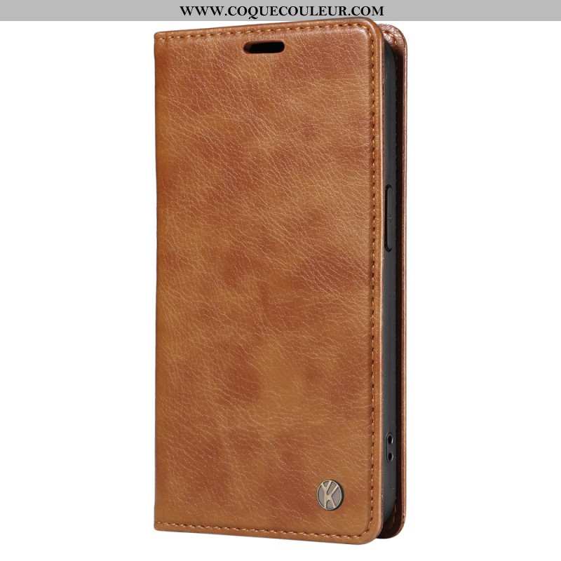 Flip Cover Xiaomi 15 Pro Effet Cuir YIKATU