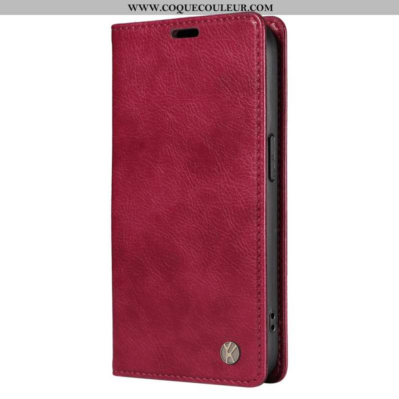 Flip Cover Xiaomi 15 Pro Effet Cuir YIKATU