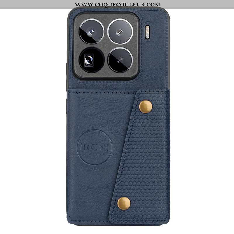 Coque Xiaomi 15 Pro Effet Cuir Porte-Cartes