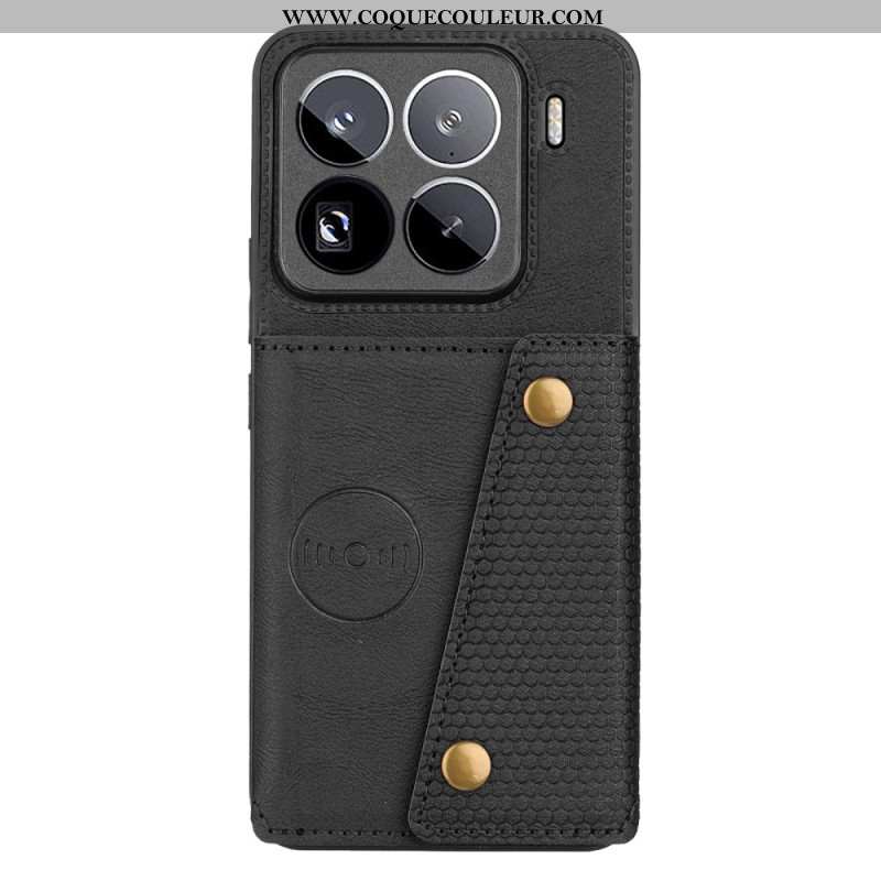 Coque Xiaomi 15 Pro Effet Cuir Porte-Cartes