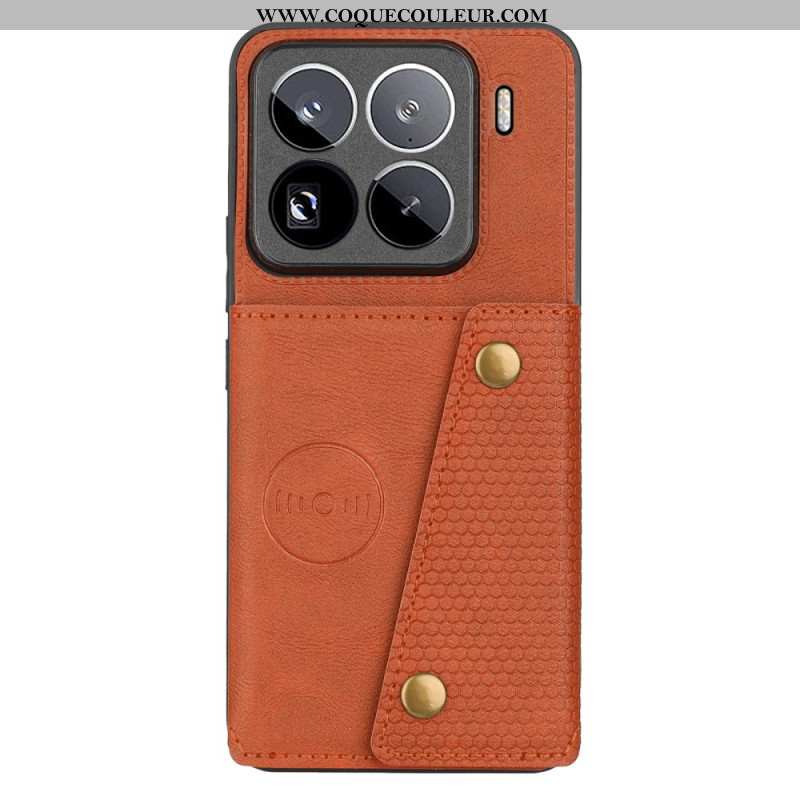 Coque Xiaomi 15 Pro Effet Cuir Porte-Cartes