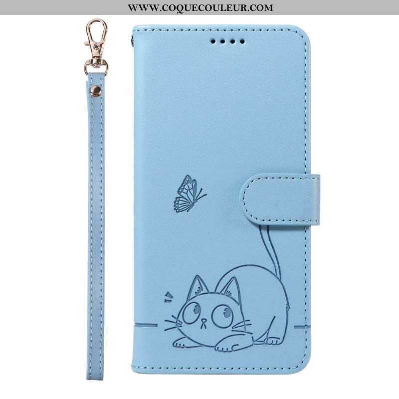 Housse Xiaomi 15 Ultra Graphique Chat à Lanière