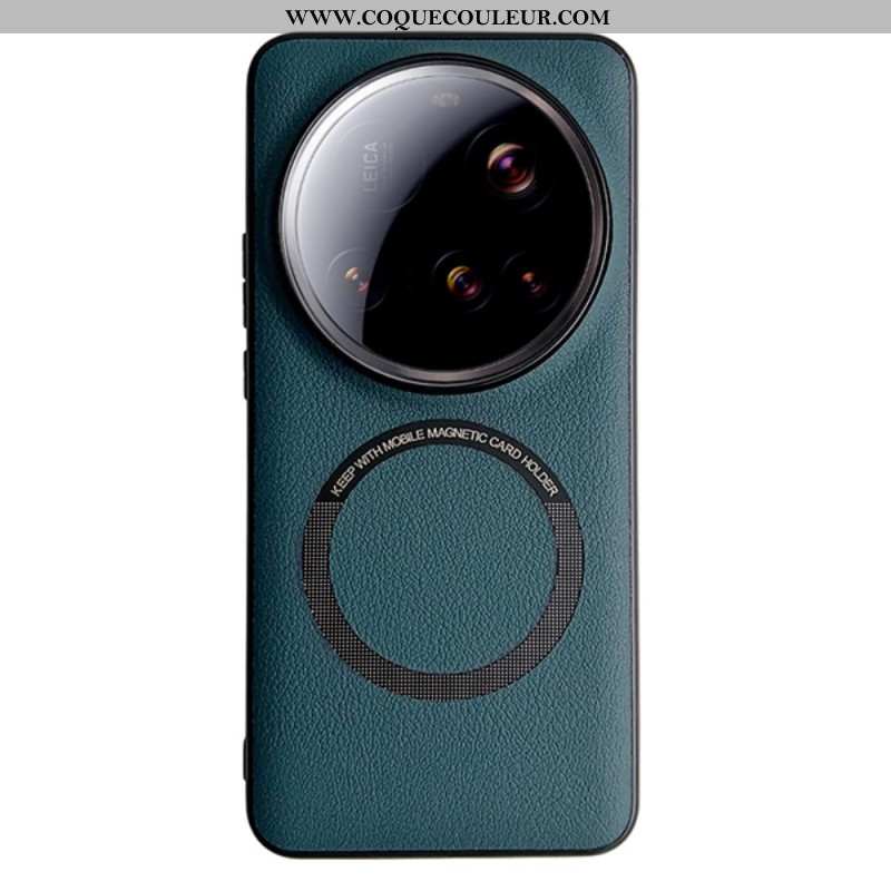 Coque Xiaomi 15 Ultra Compatible MagSagfe Effet Cuir