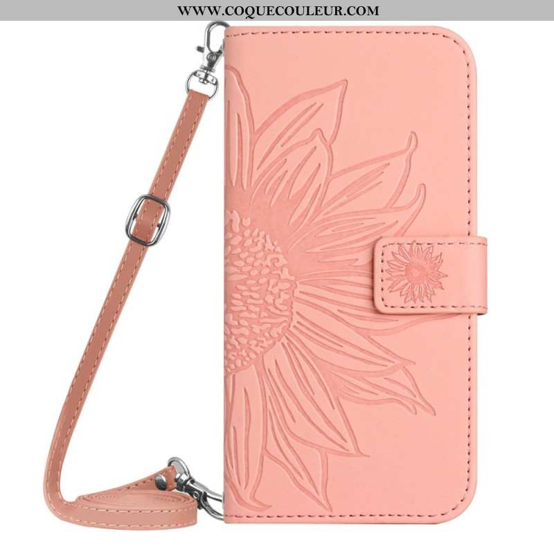 Housse Xiaomi 15 Ultra Empreinte Tournesol à Bandoulière
