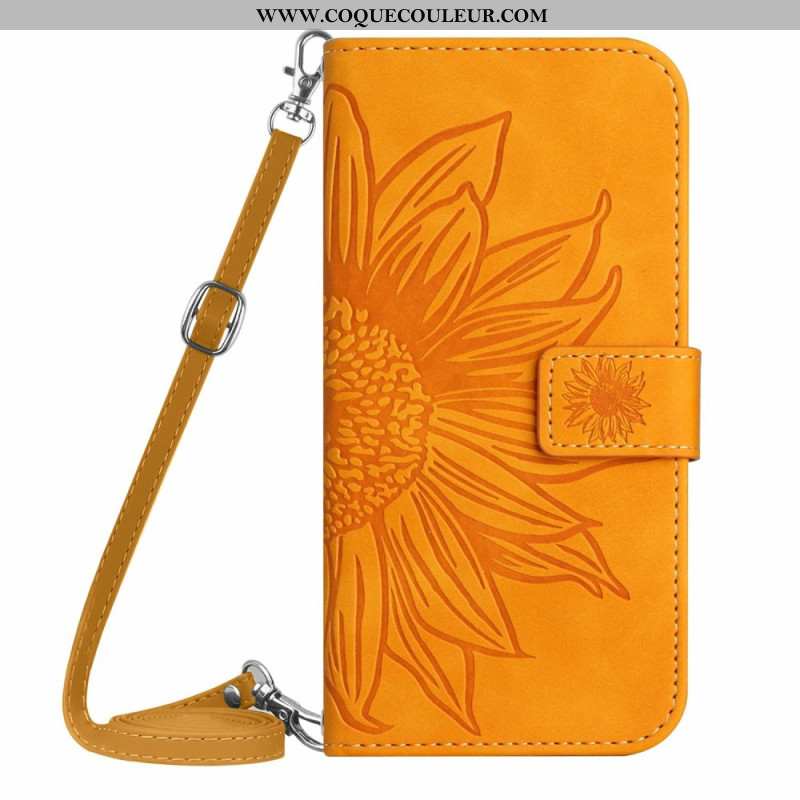 Housse Xiaomi 15 Ultra Empreinte Tournesol à Bandoulière