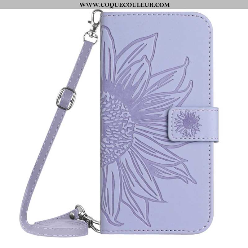 Housse Xiaomi 15 Ultra Empreinte Tournesol à Bandoulière