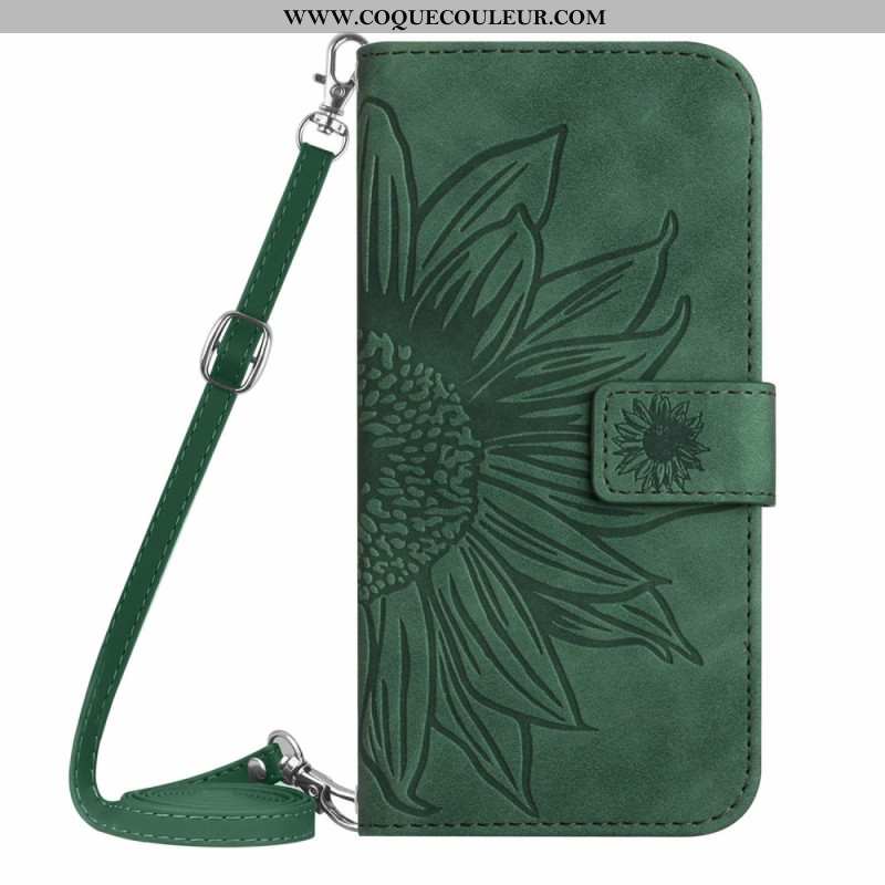 Housse Xiaomi 15 Ultra Empreinte Tournesol à Bandoulière
