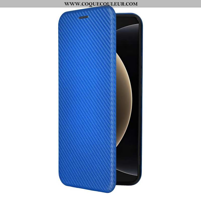 Flip Cover Xiaomi 15 Ultra Fibre Carbone Brossée