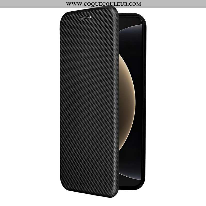 Flip Cover Xiaomi 15 Ultra Fibre Carbone Brossée