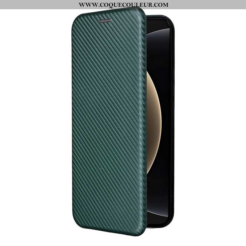 Flip Cover Xiaomi 15 Ultra Fibre Carbone Brossée