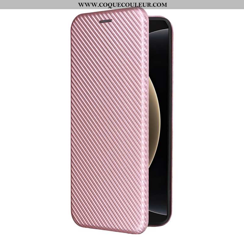 Flip Cover Xiaomi 15 Ultra Fibre Carbone Brossée