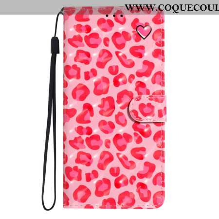 Housse Xiaomi 15 Motif Léopard Rose 3D