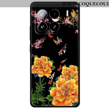 Coque Xiaomi 15 Fleurs et Poissons