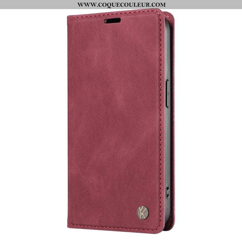 Flip Cover Xiaomi 15 Effet Daim YIKATU