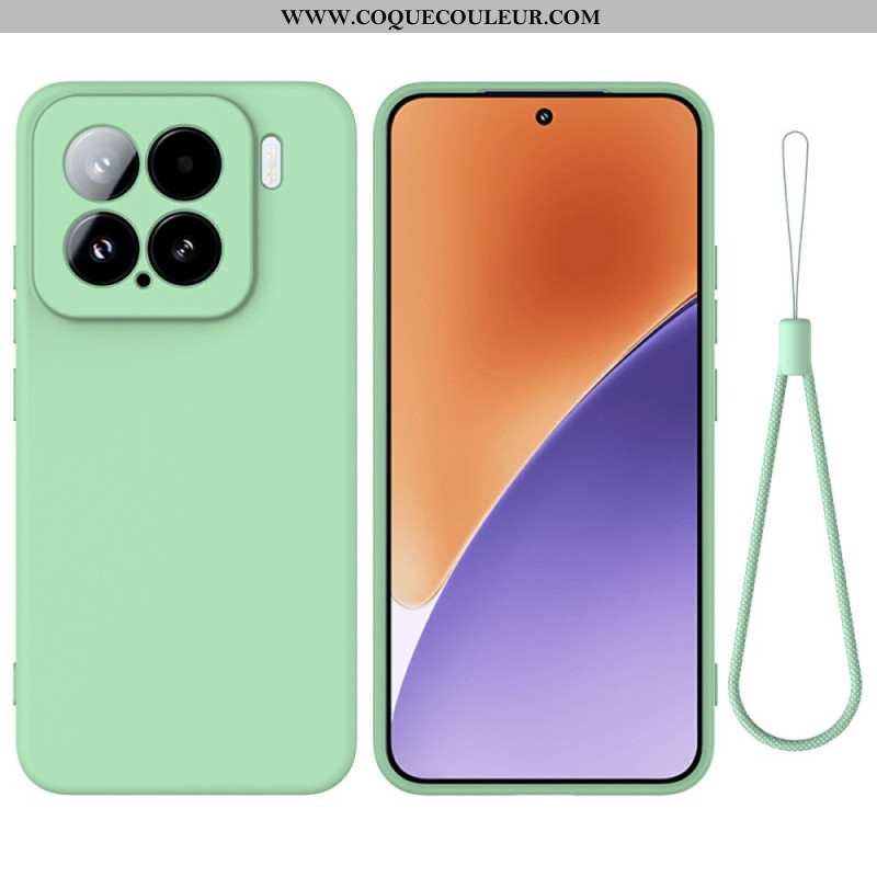 Coque Xiaomi 15 Silicone Liquide à Lanière