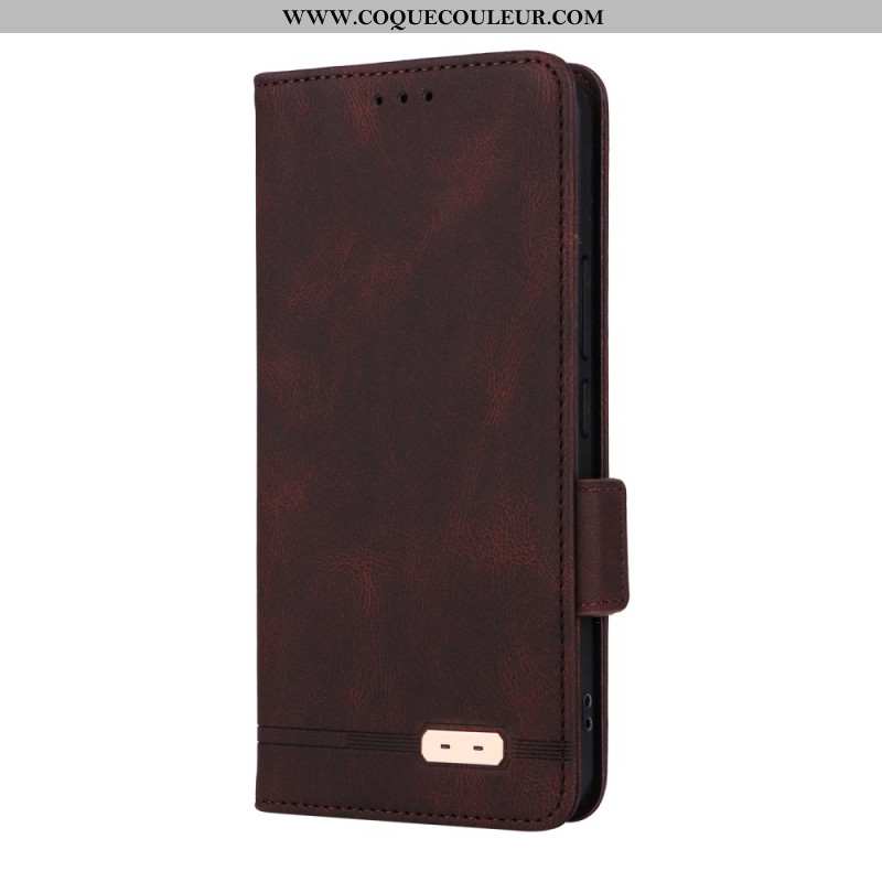 Housse Xiaomi 15 Portefeuille avec Décoration Métallique