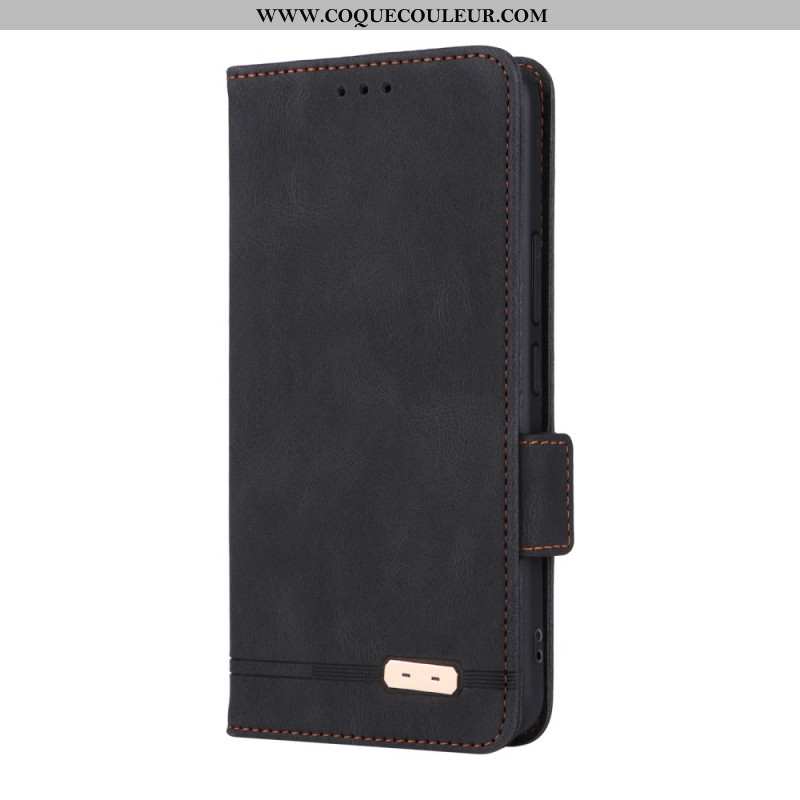 Housse Xiaomi 15 Portefeuille avec Décoration Métallique