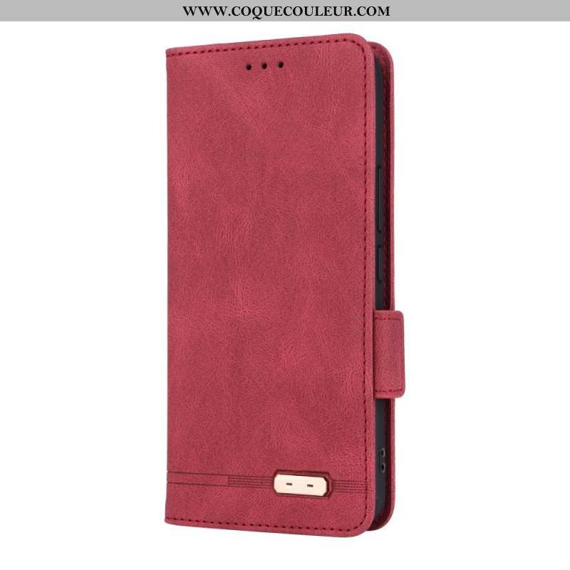 Housse Xiaomi 15 Portefeuille avec Décoration Métallique