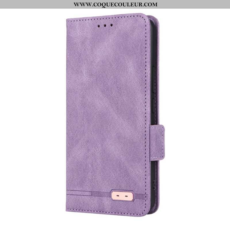 Housse Xiaomi 15 Portefeuille avec Décoration Métallique