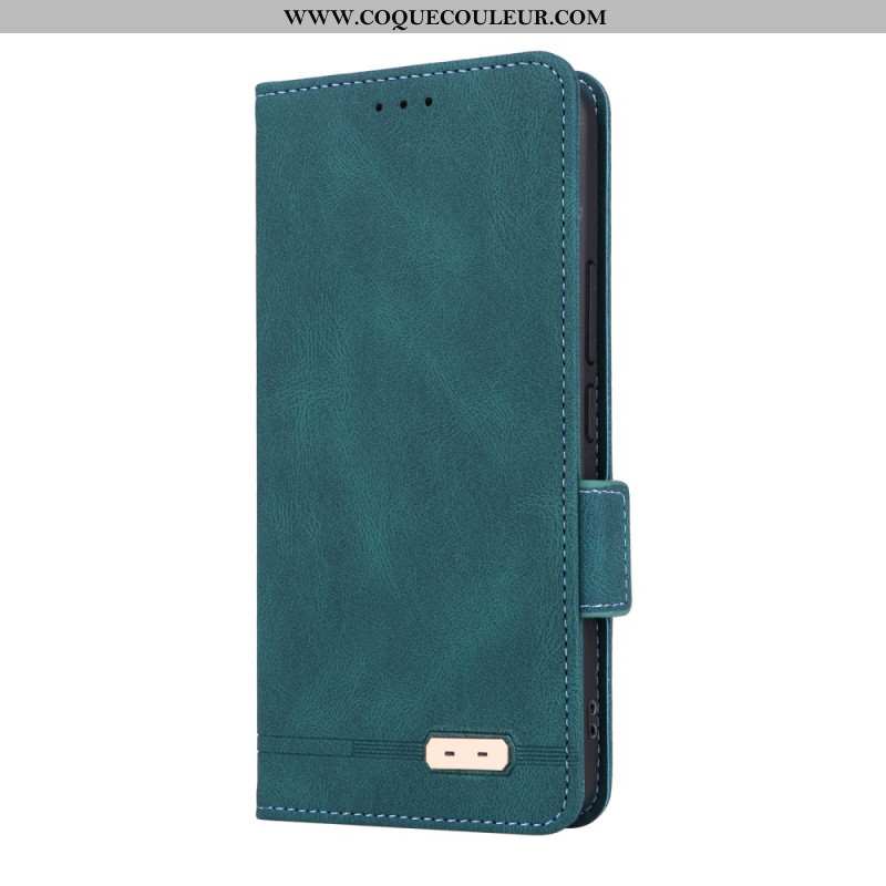 Housse Xiaomi 15 Portefeuille avec Décoration Métallique