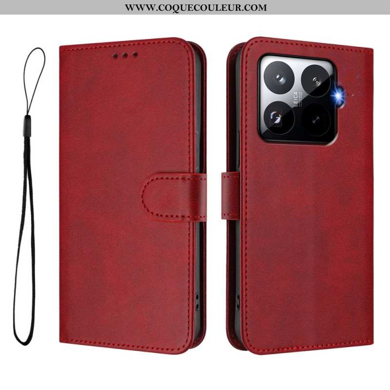 Housse Xiaomi 15T Pro Protection RFID Effet Cuir