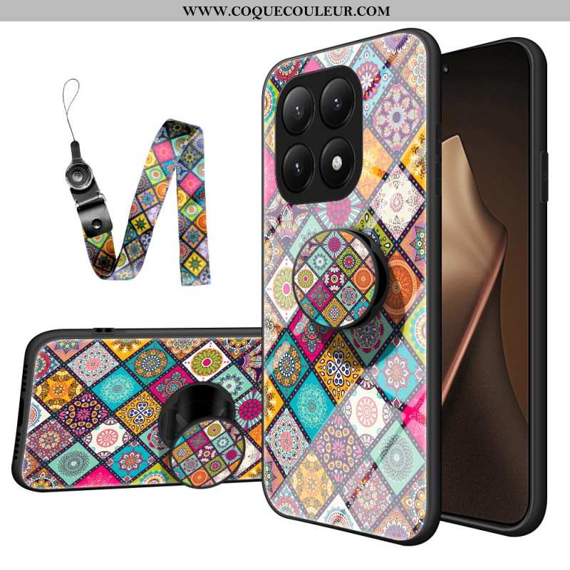 Coque Xiaomi 15T Pro Support et Lnaièrfe Patchwork