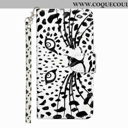 Housse Xiaomi 15T Pro Motif Léopard à Lanière