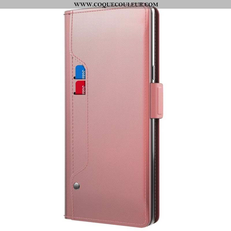 Housse Xiaomi 15T Pro Miroir et Porte-Cartes Amovible