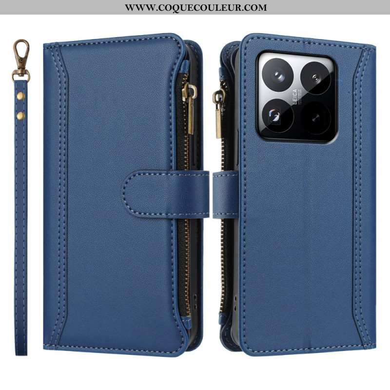 Housse Xiaomi 15T Portefeuille avec Lanière