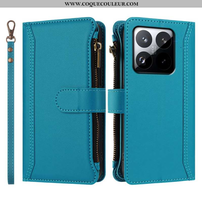 Housse Xiaomi 15T Portefeuille avec Lanière