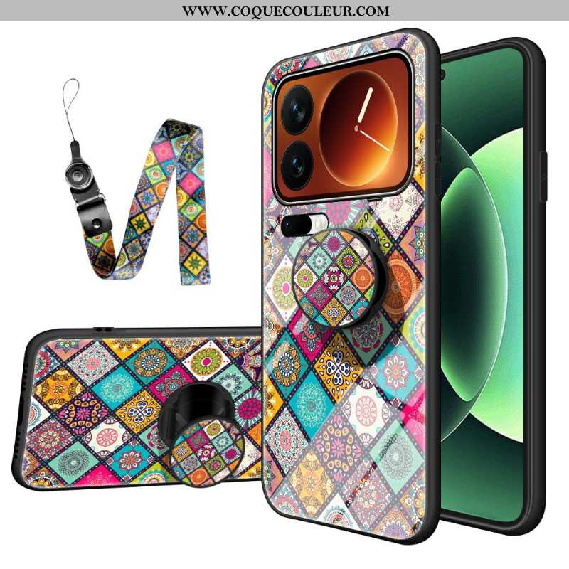 Coque Xiaomi 17 Pro Max Support et Lanière Patchwork