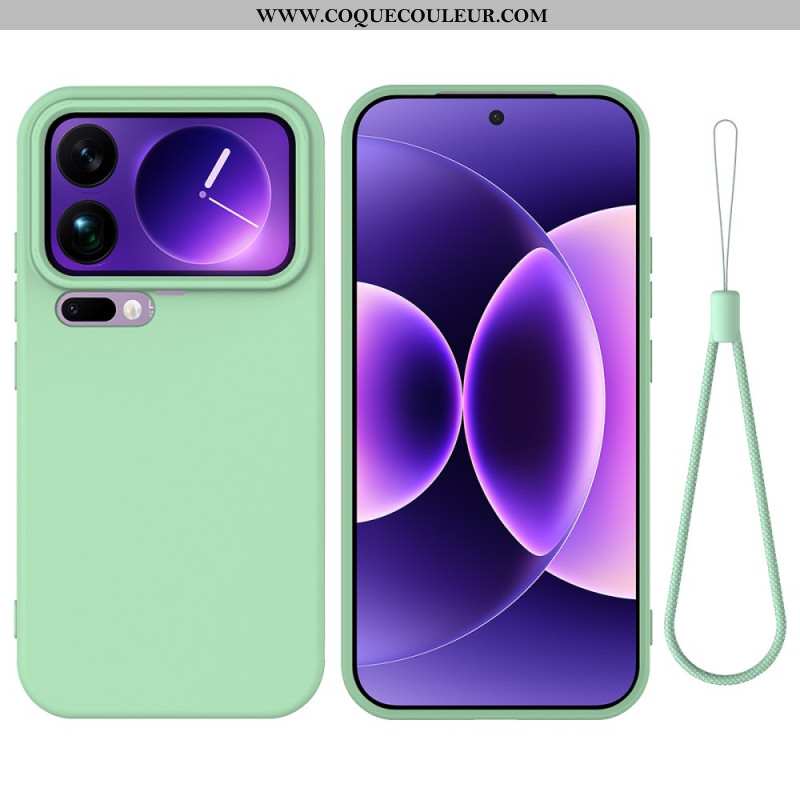 Coque Xiaomi 17 Pro Max Silicone Liquide à Lanière
