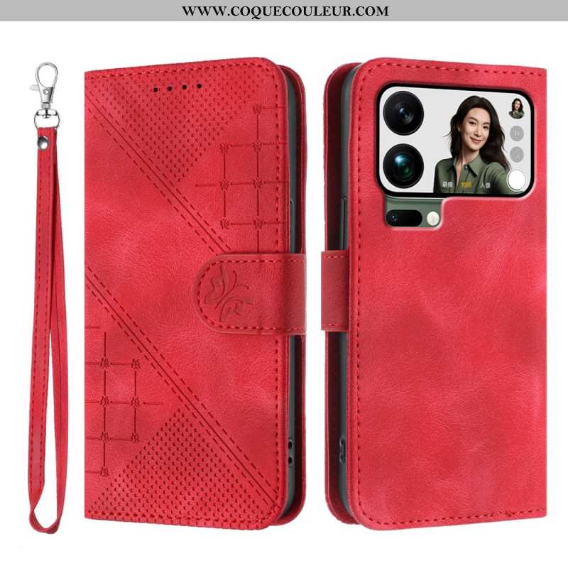 Housse Xiaomi 17 Pro Max Papillon et Design Géométrique