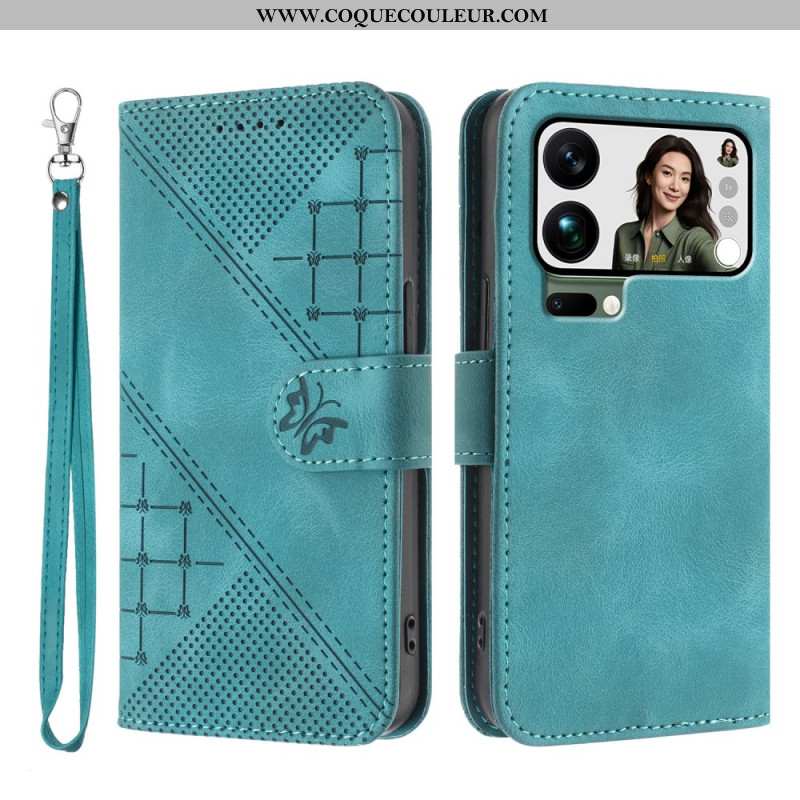 Housse Xiaomi 17 Pro Max Papillon et Design Géométrique