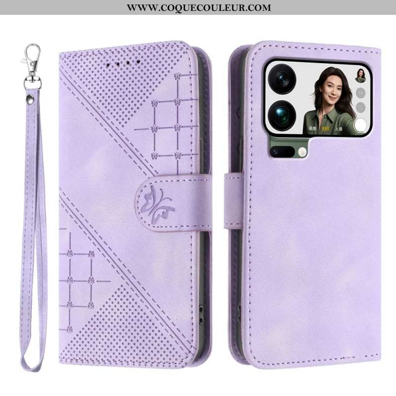 Housse Xiaomi 17 Pro Max Papillon et Design Géométrique