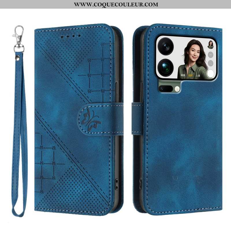 Housse Xiaomi 17 Pro Max Papillon et Design Géométrique