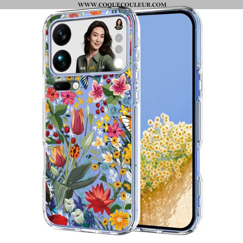 Coque Xiaomi 17 Pro Max Papillons et Fleurs