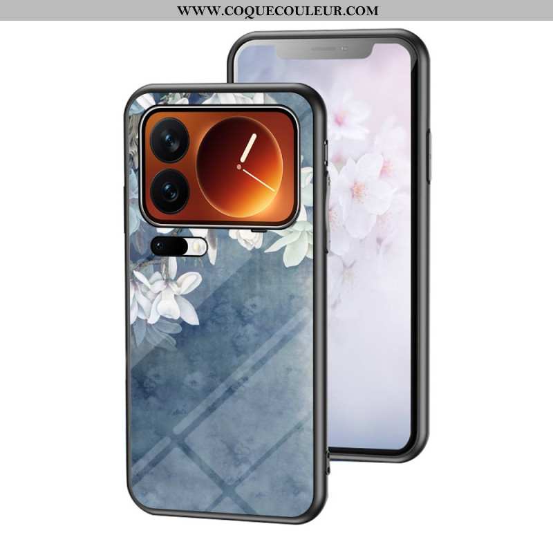 Coque Xiaomi 17 Pro Max Verre Trempé Motif Floral