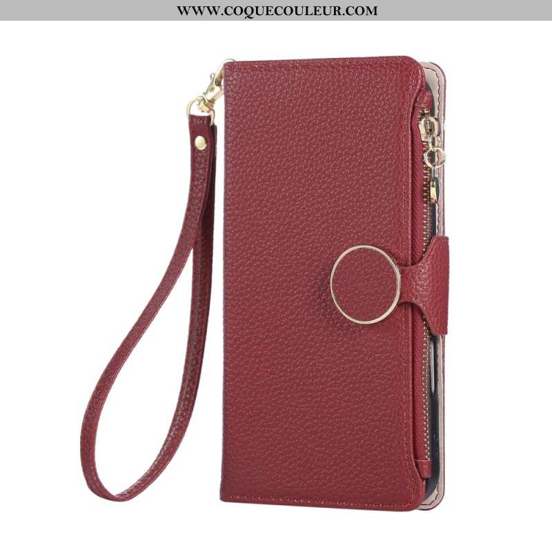 Housse Xiaomi 17 Pro Max Portefeuille à Fermeture Éclair Vintage